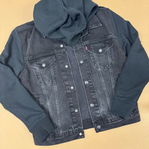 HOST PICK! LEVI’S HYBRID TRUCKER HOODIE JACKET - Picture 3 of 9